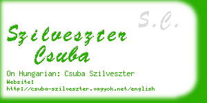 szilveszter csuba business card